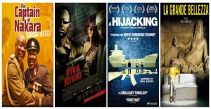 From left: Kenyan film The Captain of Nakara; Viva Riva, a 2010 Congolese crime thriller film; A Hijacking, a 2012 Danish thriller film; and The Great Beauty from Italy are among films to be screened during the European Film Festival at Alliance Francaise in Nairobi.   